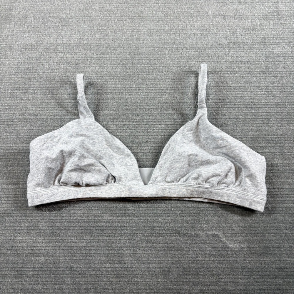 Skims Bra Women 2X Gray Triangular Fits Everybody Casual Lounge Comfort Wireless